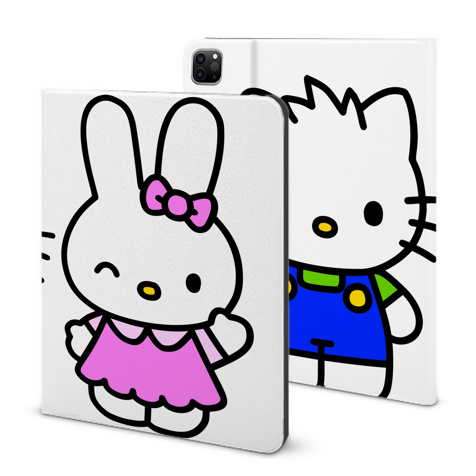 （画像用） Hello Kitty ハローキティ IPad ケース ブック型 PUレザー TPU 耐衝撃 軽量 薄型 ペン収納なし 全面保護 IPad 各モデル対応